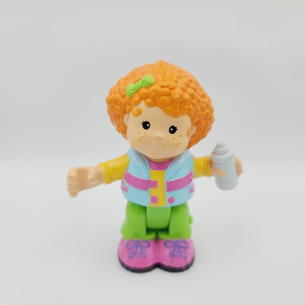 Fisher Price Little People Bendable Elena Girl Sunny Day Picnic Toy Figure *READ
